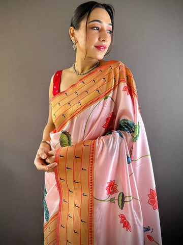 Heritage Elegance Soft Silk Saree  women's fashion mart