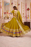 Designer Navratri Lehenga Choli With Mirror And Thread Work Dupatta