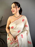 Opulent Mul Cotton Floral Weaving Saree