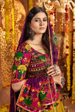 Designer Festive Spirit Viscose Cotton Multi Tread With Mirror Work Traditional Navratri Lehenga Choli