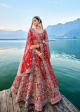 Bridal Red Heavy Embroidered Designer Lehenga