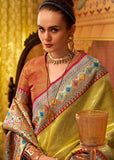 Classy Golden Yellow Kanjivaram Saree