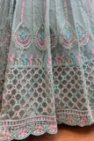 Pista Thread Embroidery With Zarkan And Mirror Work Elegance Gown - women's fashion mart