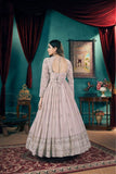Majestic Metallic Foil Work Anarkali Gown -WOMEN FASHION M women's fashion mart