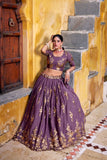 Lavender Chocolate Crush Designer Wedding Lehenga Choli