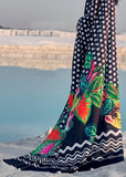 Black And White Polka Print Saga Saree