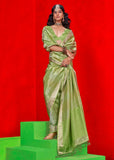 Delight Green Woven Banarasi Tissue Silk Saree