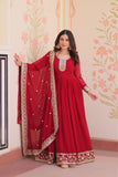 Stunning Designer Georgette Sequins Embroidered Beautiful Gown