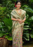 Blue and Golden Woven Kanjivaram Silk Saree