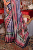 Luxurious Lavender Kanjivaram and Patola Printed Silk Saree - women's fashion mart