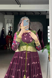 Kalamkari Printed Poly Cotton Zari Weaving Work Designer Gown