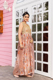 Rich Sequins Embroidered With Printed Designer Gown With Dupatta - women's fashion mart