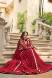 Amazing Festive Wear Faux Georgette Sequins Worked Gown - women's fashion mart