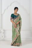 Green Pure Dola Viscose Silk Wedding Perfect Saree