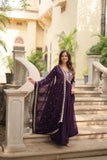 Amazing Festive Wear Faux Georgette Sequins Worked Gown - women's fashion mart