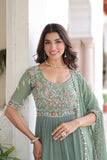 Premium Designer Sequins Beads Embroidery Gown With Dupatta Set
