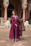 Stunning Sequins Embroidered Work Wedding Anarkali Set - women's fashion mart