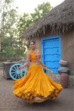 Designer Readymade Traditional Gamthi Threadwork Lehenga Choli For Navratri