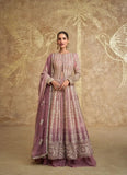 Fiery Pink Georgette Embroidered Ombre Style Anarkali Suit - women's fashion mart