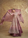 Fiery Pink Georgette Embroidered Ombre Style Anarkali Suit - women's fashion mart
