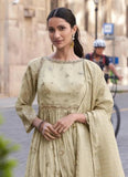 Stunning Cream Heavy Embroidered Pure Shimar Sharara Suit - women's fashion mart