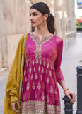 Pristine Pink Embroidered Pure Shimar Sharara Suit - women's fashion mart