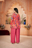 Captivating Floral Printed Red  Silk Salwar Kameez - women's fashion mart