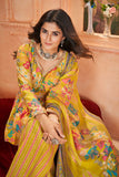 Mesmerizing Floral Printed Yellow  Silk Salwar Kameez - women's fashion mart