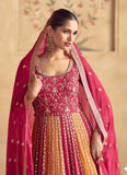 Ravishing Red Thread Embroidered Anarkali Suit - women's fashion mart