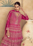 Phenomenal Pink Thread Embroidered Anarkali Suit - women's fashion mart