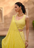 Glorious Traditional Embroidered Ombre Yellow Lehenga Choli - women's fashion mart