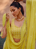 Glorious Traditional Embroidered Ombre Yellow Lehenga Choli - women's fashion mart
