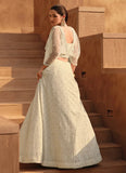 Designer Lucknowi Embroidered White Lehenga Choli - women's fashion mart