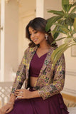 Exclusive Ready-to-Wear Lehenga Choli -WOMEN FASHION Wine women's fashion mart