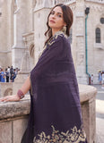 Purple Embroidered Jacket Style Designer Palazzo Suit - women's fashion mart