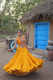 Designer Readymade Traditional Gamthi Threadwork Lehenga Choli For Navratri -WOMEN FASHION Wine women's fashion mart