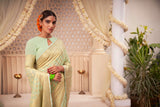 Light Green Banarasi Georgette Saree - Default Title women's fashion mart