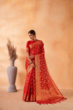 Red Banarasi Georgette Saree - Default Title women's fashion mart