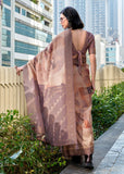 Tulipwood Purple Woven Banarasi Printed Silk Saree
