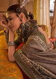 Fossil Grey Madhubani Printed Saree