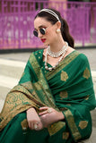 Genoa Green Banarasi Handloom Saree - women's fashion mart