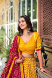 Patola Print Leheriya Designer Lehenga Choli - women's fashion mart