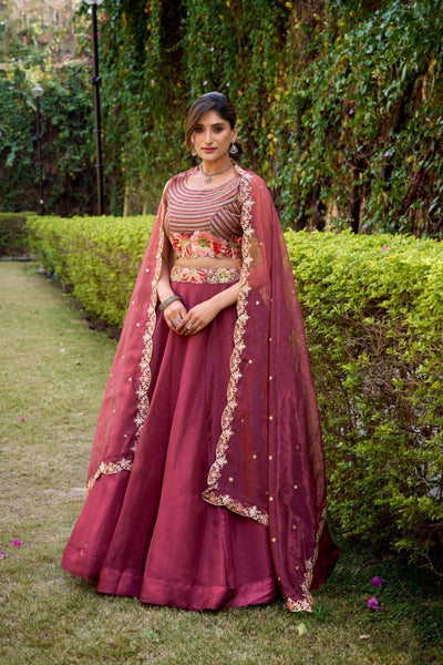 Imperial Chanda Silk Lehenga With Heirloom Embroidered Detailing
