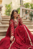 Amazing Festive Wear Faux Georgette Sequins Worked Gown - women's fashion mart