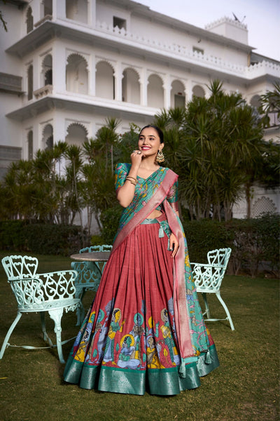 Kalamkari Print Beautiful Lehenga Choli For Woman - women's fashion mart