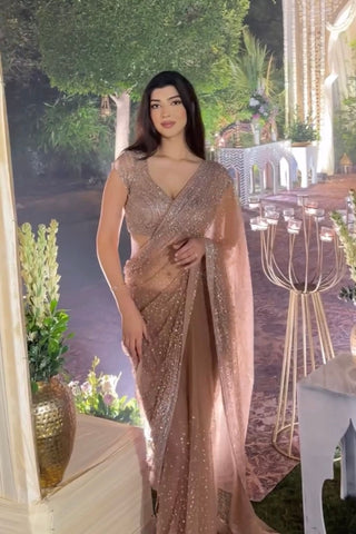 Wadding Special Net Febric Bollywood Saree For Woman - women's fashion mart