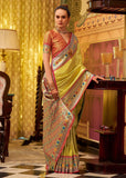 Classy Golden Yellow Kanjivaram Saree