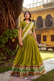 Ethereal Elegance Pure Chanderi Zari Woven Luxury Lehenga Set