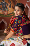 Fancy Designer White And Purple Embroidered Navratri Lehenga Choli - women's fashion mart