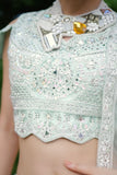 Designer Beautiful Embroidered And Real Mirror With Stone Work Wedding Lehenga Set